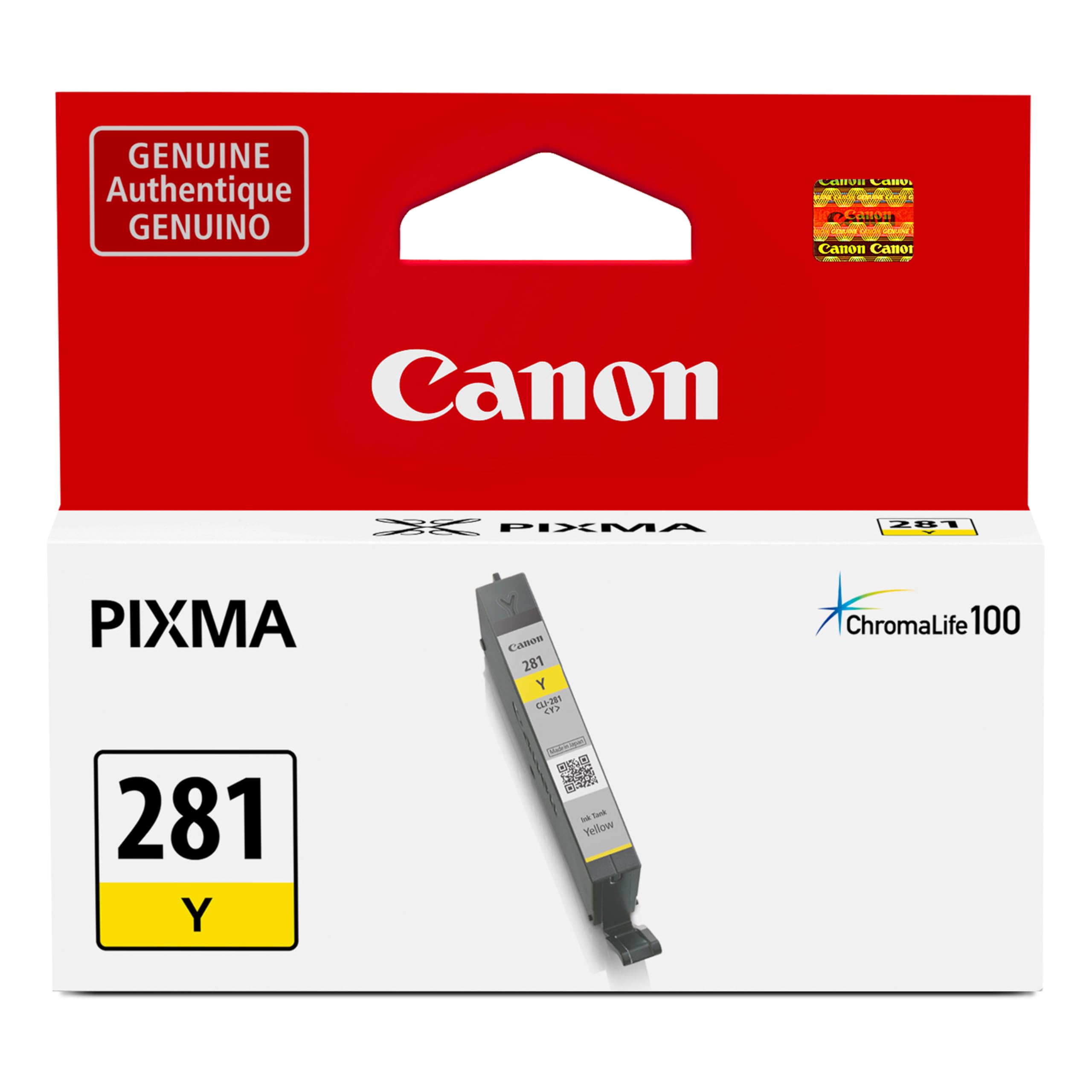 Amazon.com: Canon CLI-281Genuine Yellow Ink Tank, Compatible